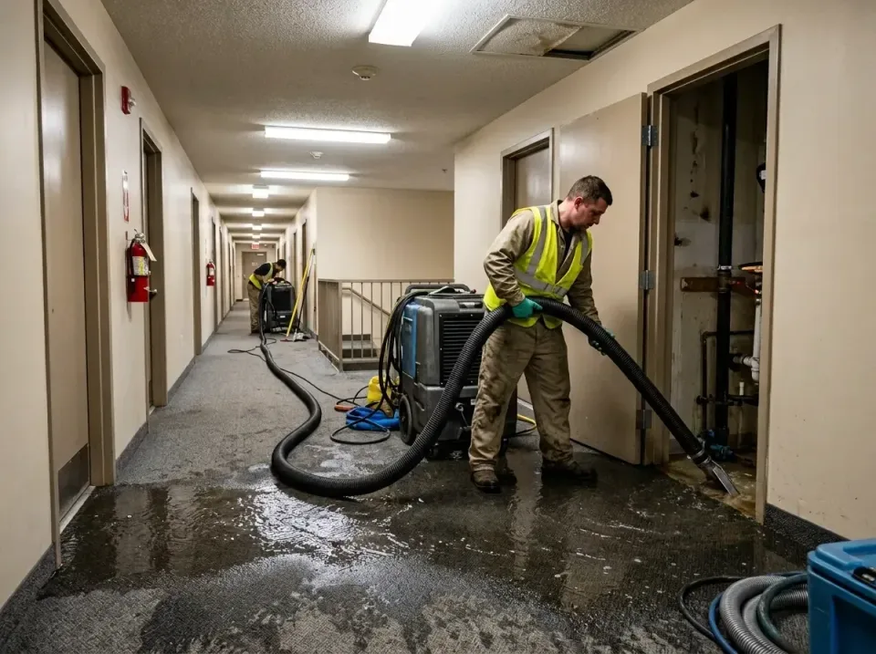 multi-unit-apartment-hallway-f-005 — frequently asked questions, Emergency Burst Pipe Water Extraction & Removal in Long Val…